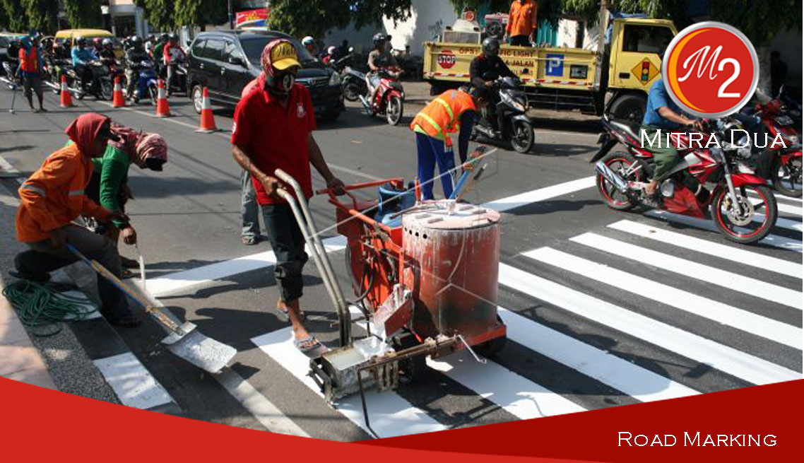jasa Pengecatan marka jalan Zebra Cross