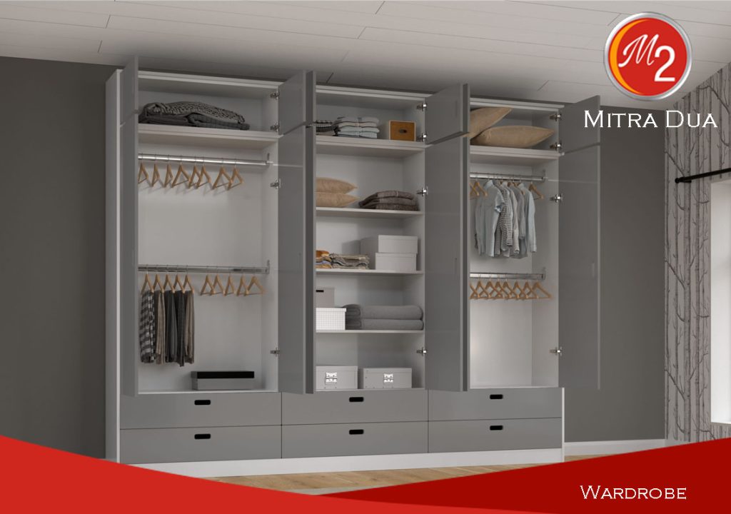 Jual Wardrobe Murah Material Multiplek Tebal