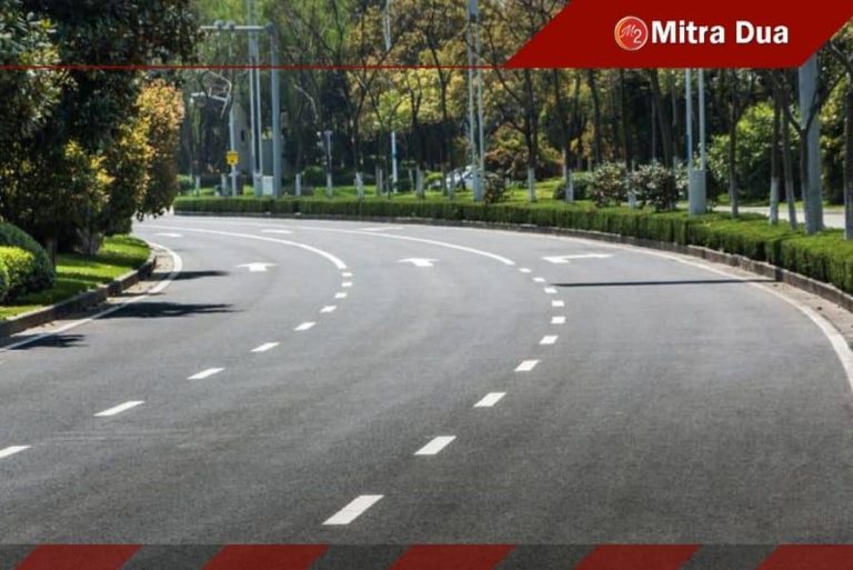 Marka jalan ganda Marka Jalan 2 Garis Lurus