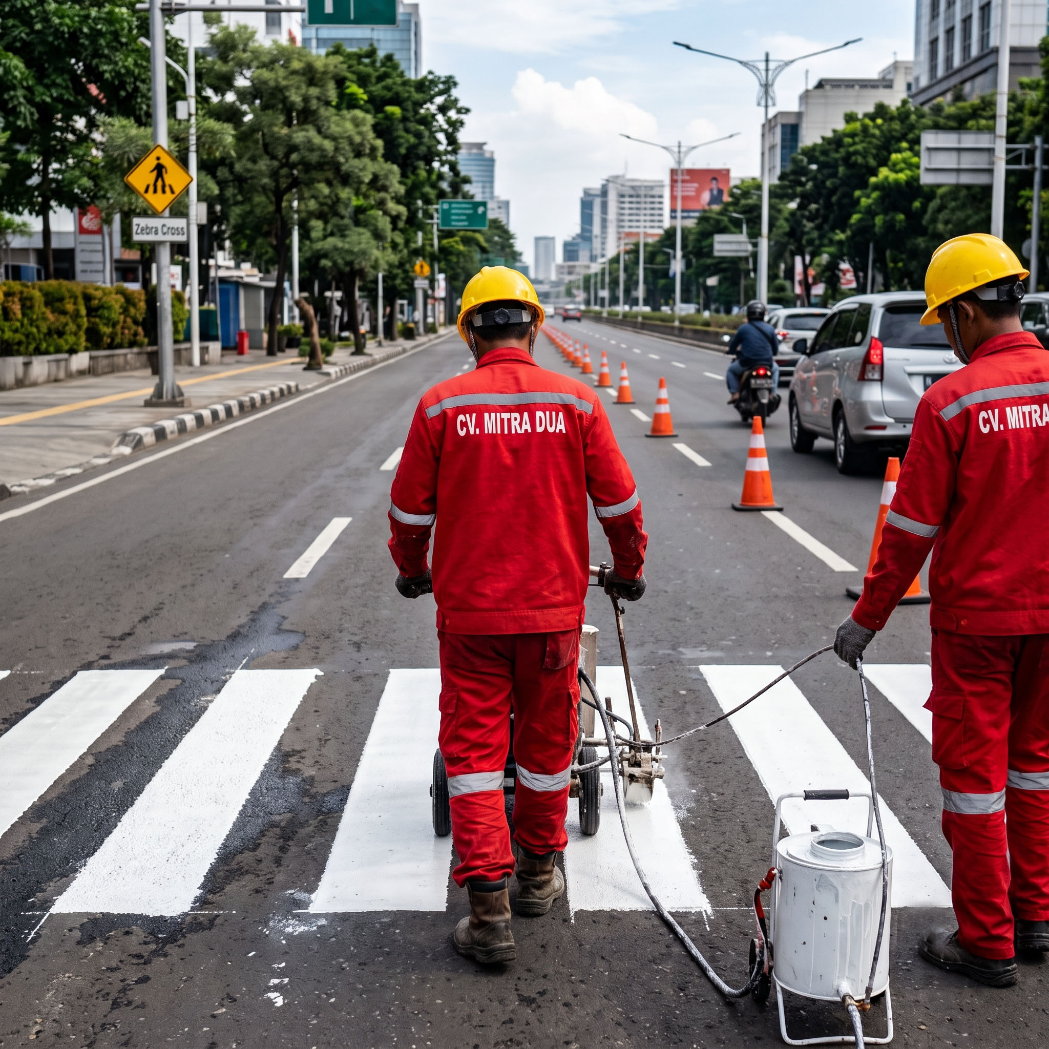 Jasa Pengecatan Marka Jalan by Mitra Dua
