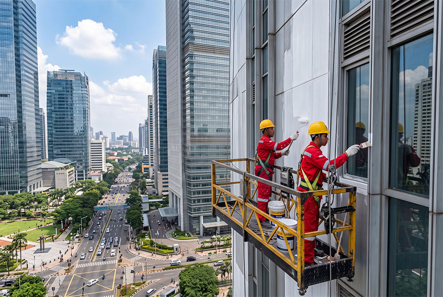 Jasa Pengecatan Gedung Bertingkat by Mitra Dua